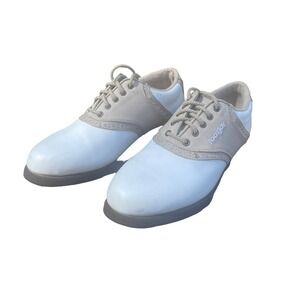 FootJoy GreenJoys 48746 Softspike White Tan Golf Shoes  - Women's Size 7